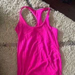 Bright pink Lululemon tank